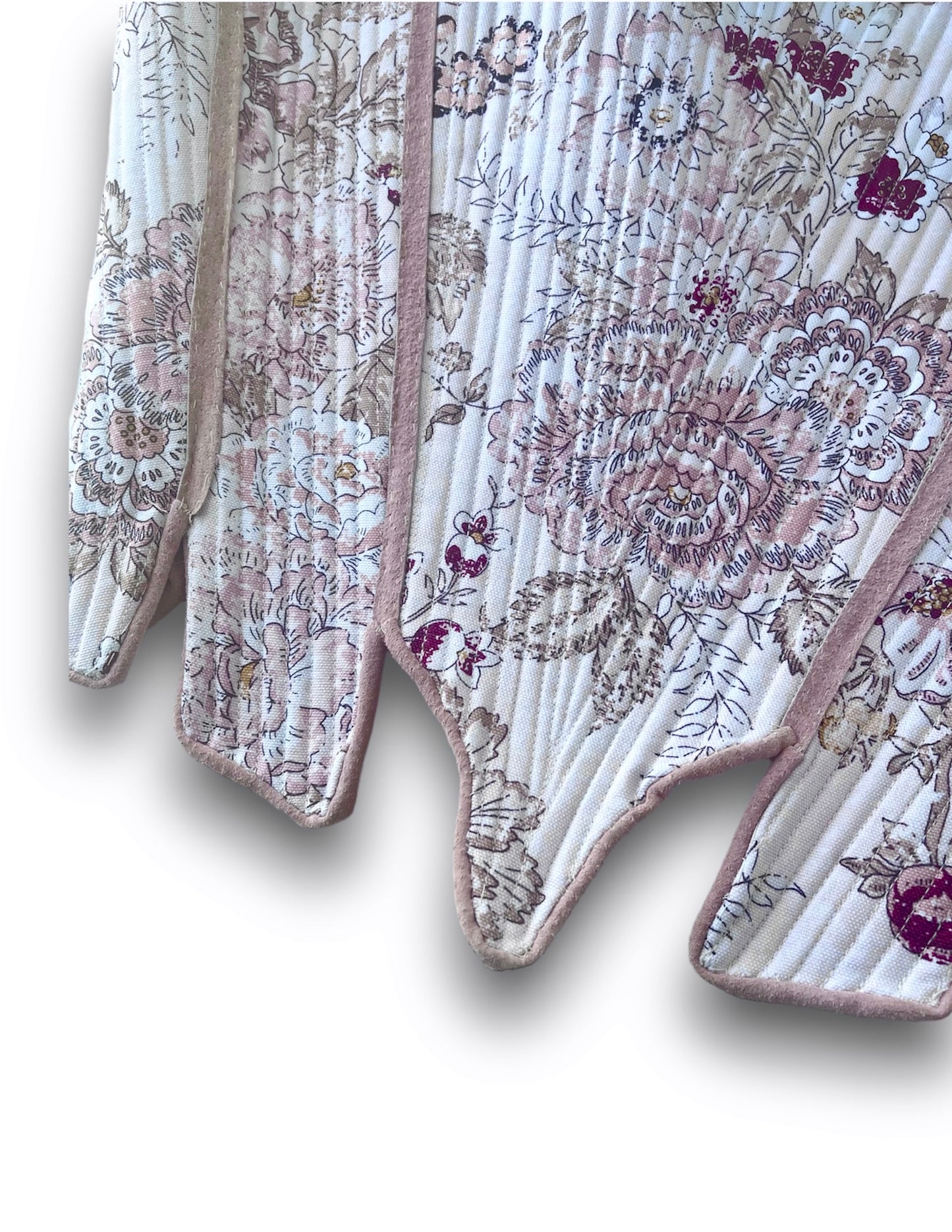 18th Century Pair of Strapless Stays Fully Boned with Spiral Back Lacing, Leather Trimmed Tabs, Ladies Historical Clothing Costumes, Floral