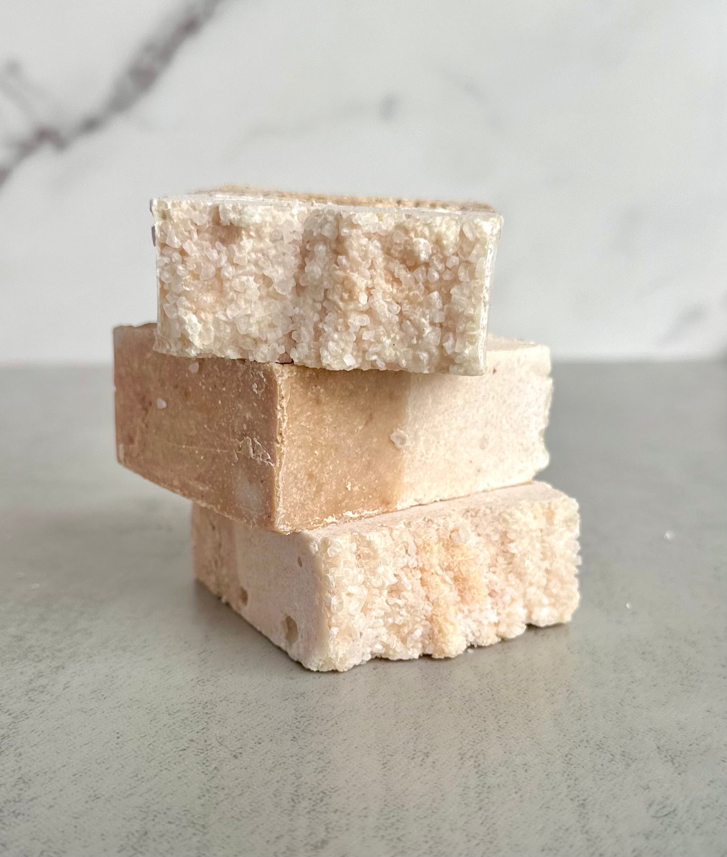 Crisp Citrus & Sandalwood Scented Sea Salt Shower Bar with Coconut Oil and Shea Butter 3.6 OZ; Fresh Zesty Unisex Perfumed Soap Energizing