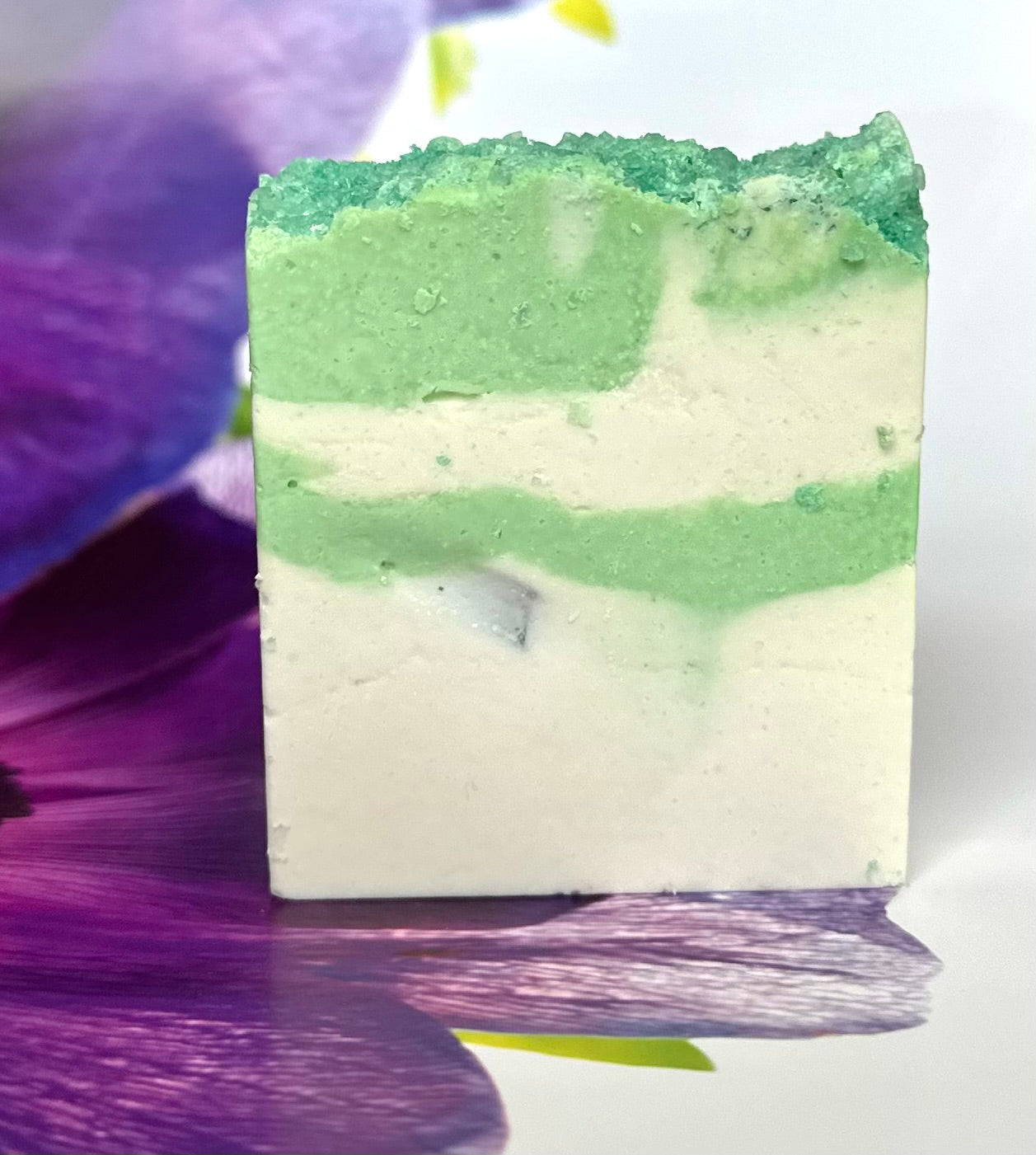 Mojito Scented Sea Salt Shower Bar with Coconut Oil and Shea Butter 3.6 OZ; Fresh Mint & Lime Unisex Energizing Body Soap for Your Skincare