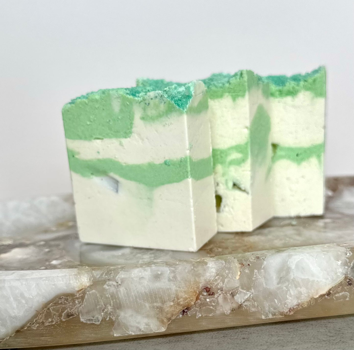 Mojito Scented Sea Salt Shower Bar with Coconut Oil and Shea Butter 3.6 OZ; Fresh Mint & Lime Unisex Energizing Body Soap for Your Skincare