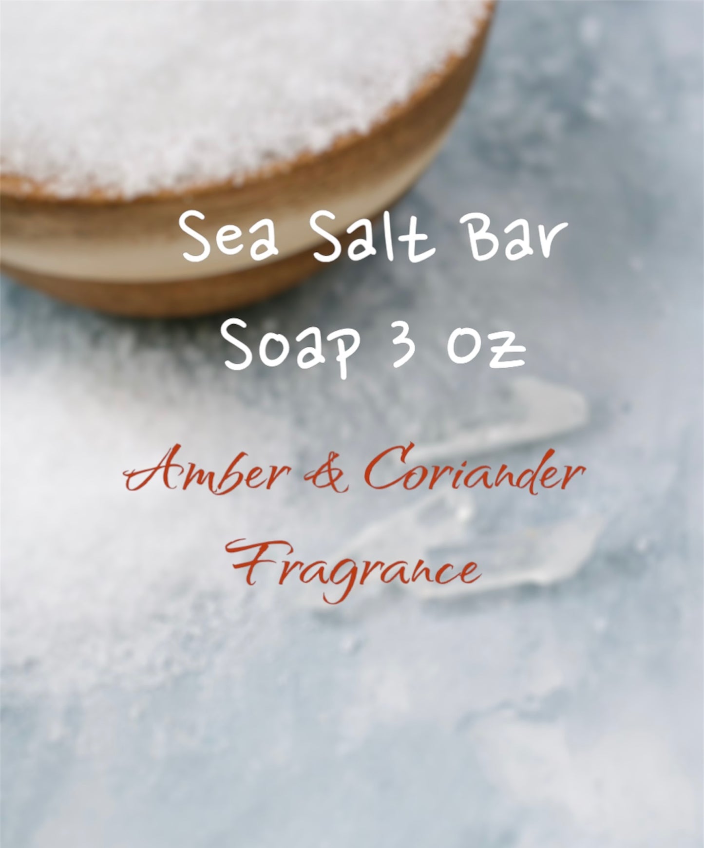 Amber & Coriander Salt Bar Soap 3 OZ with Warm Spicy Scent