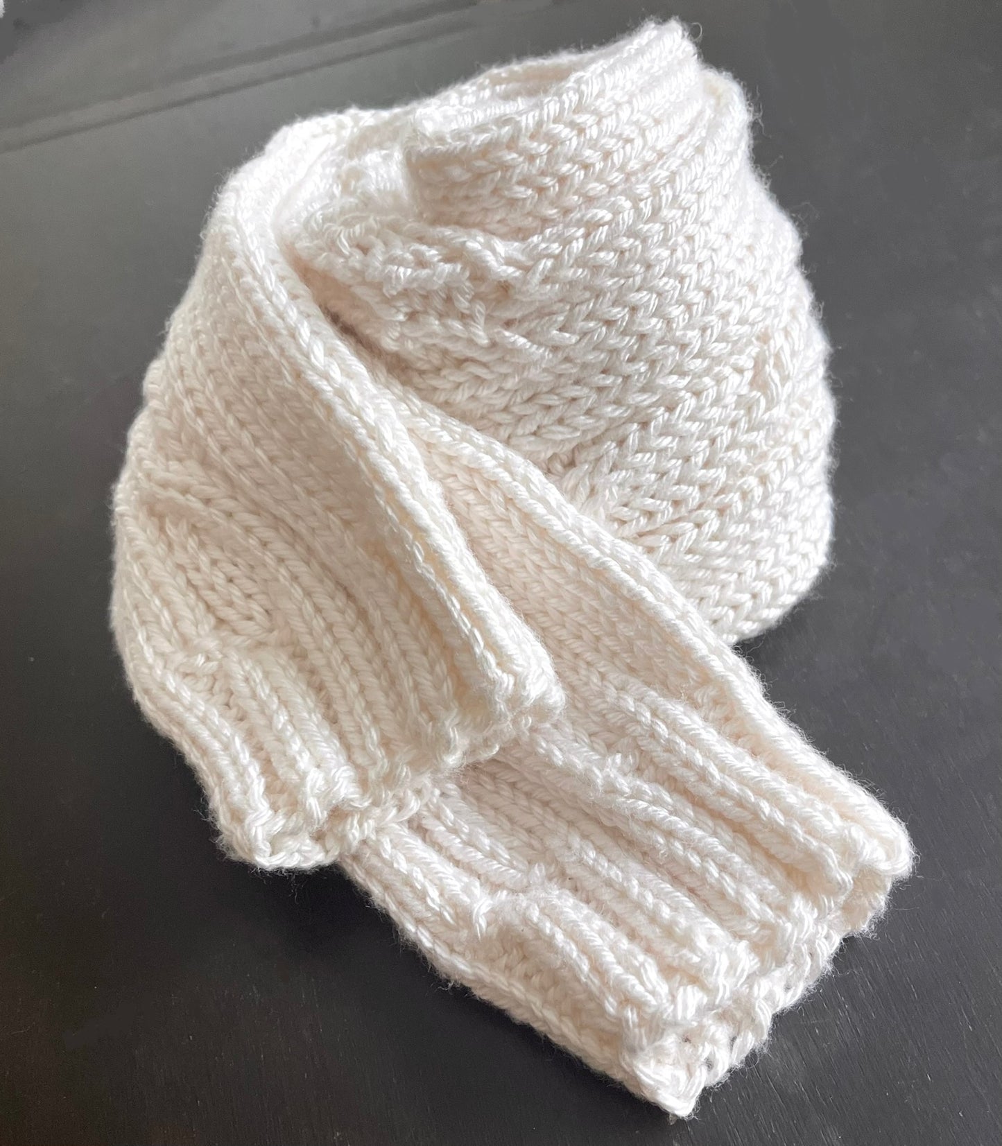 Hand Knit Cable Arm Warmers in Ivory White