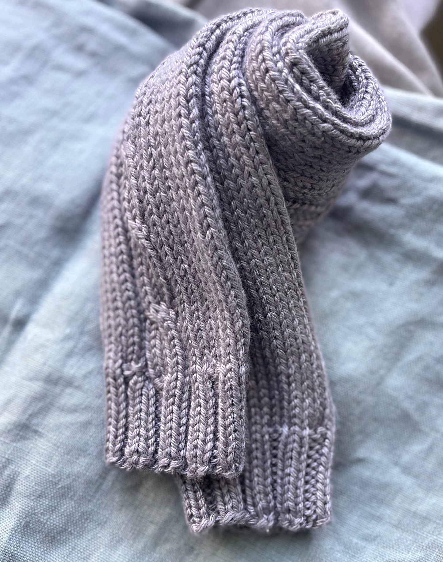 Kids Hand Knit Cable Arm Warmers in Koala Gray