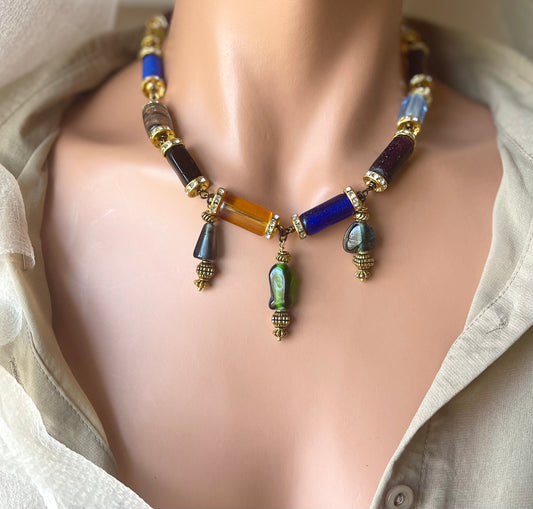 Issi Ekalli Assyrian Raw Glass Necklace