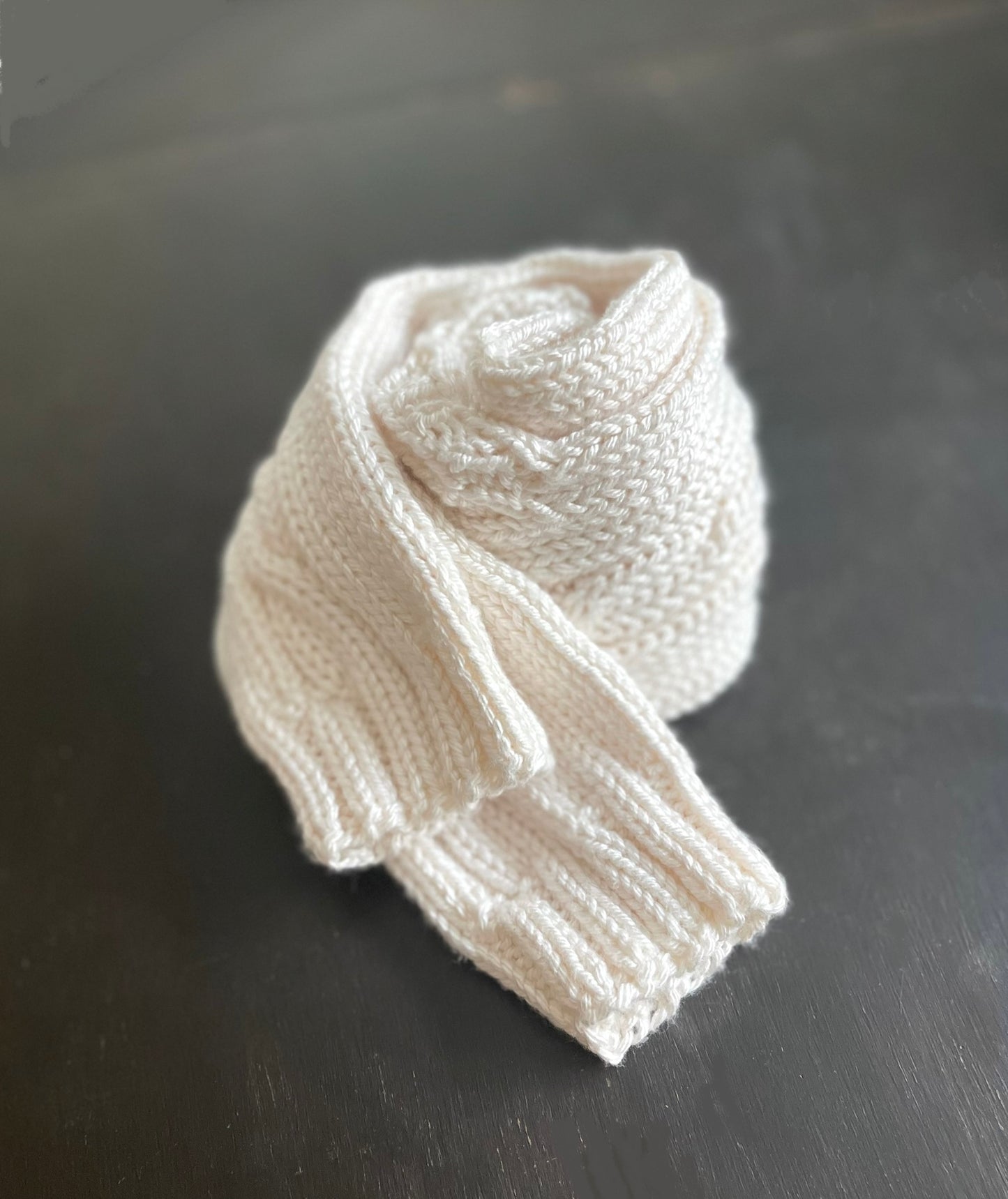 Hand Knit Cable Arm Warmers in Ivory White