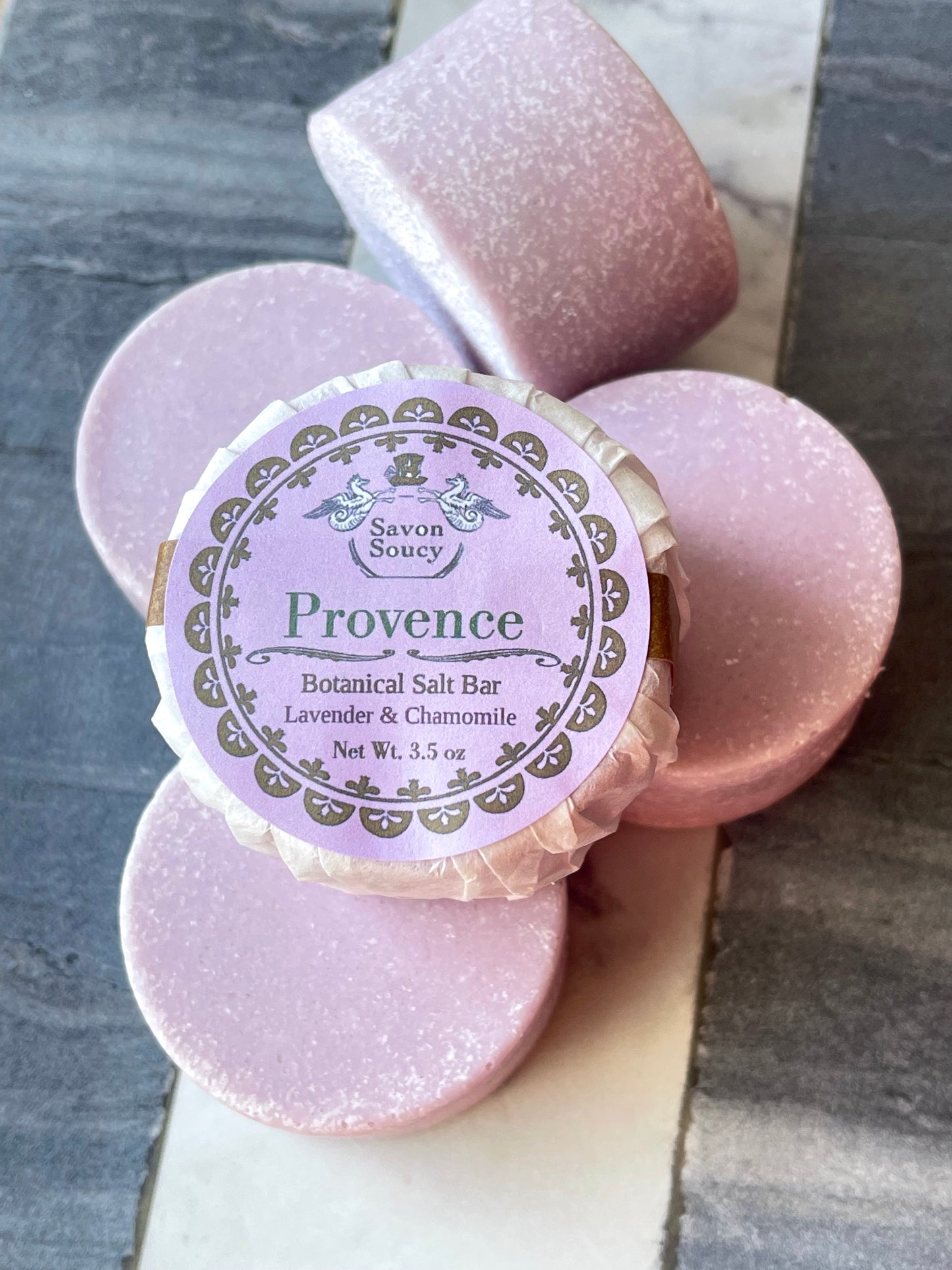 Provence Botanical Salt Soap Bar with Lavender and Chamomile